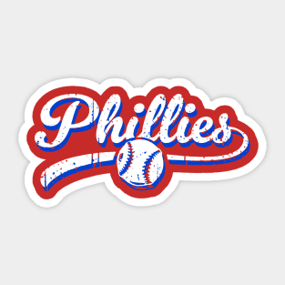 Retro Phillies offset colors Sticker